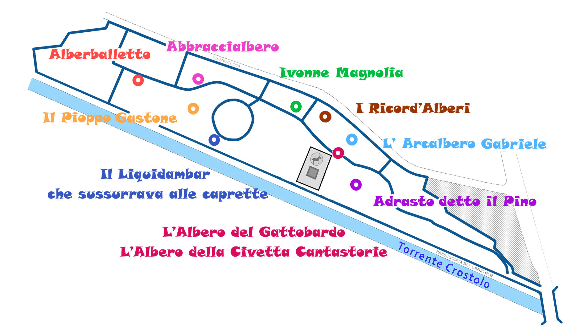 Mappa Parco degli Alberi Narranti